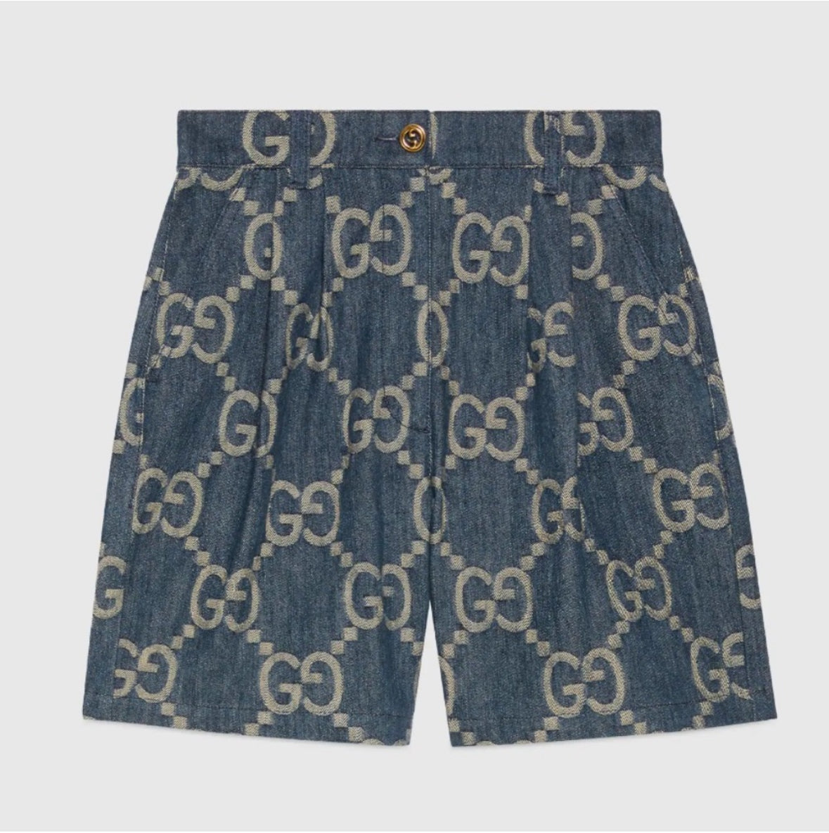 Gucci Aria Jumbo GG Denim shorts Sz42 authentic