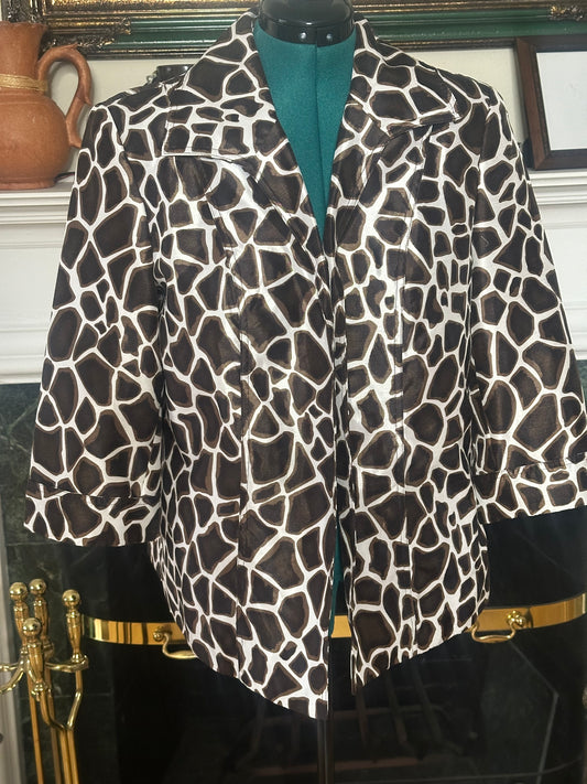 Investments animal print blazer sz 14