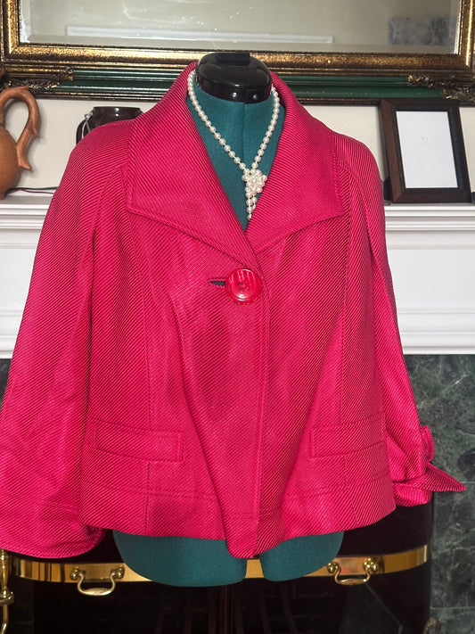 Ellen Tracy Fuschia Blazer sz 10 fits 12