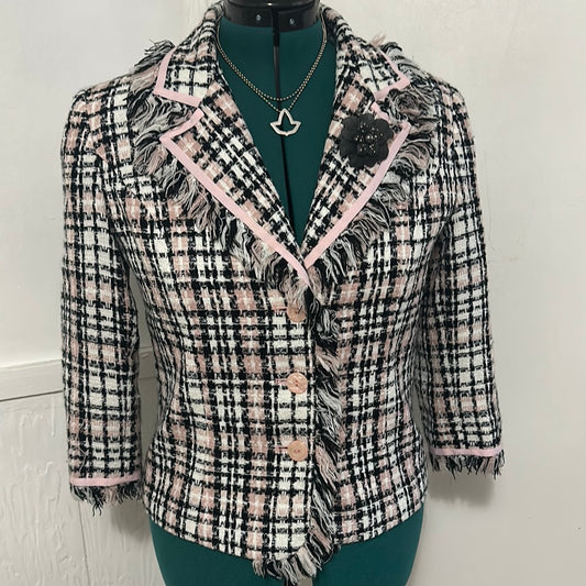 Metro Style Pink & Black Jacket Sz 10