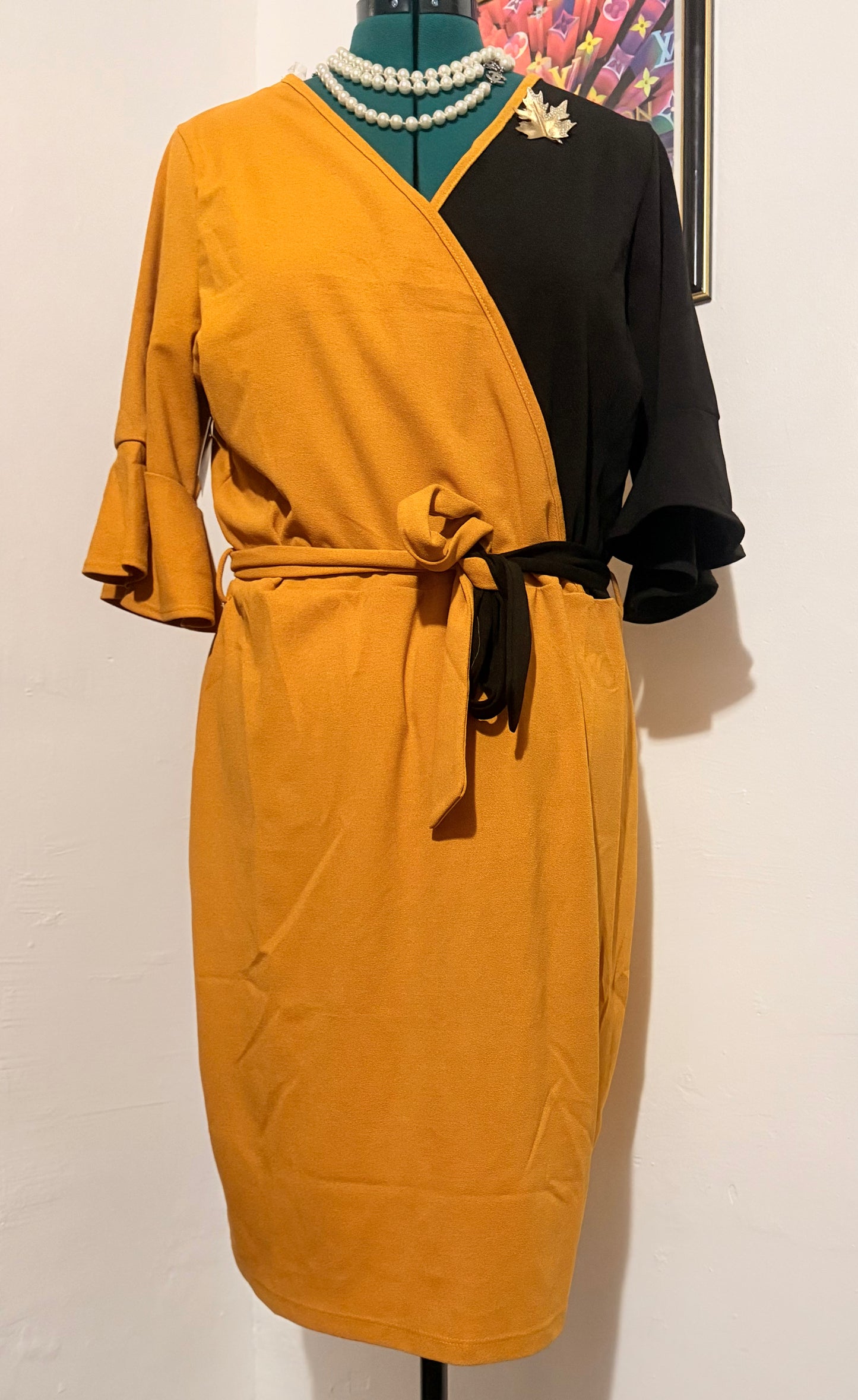 Glow Passion color block dress