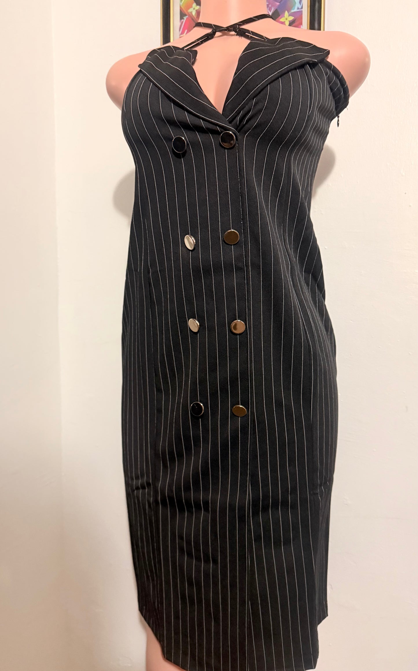 Favlux Black strip dress