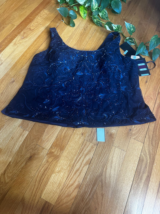 MGNY navy blue top Sz 20