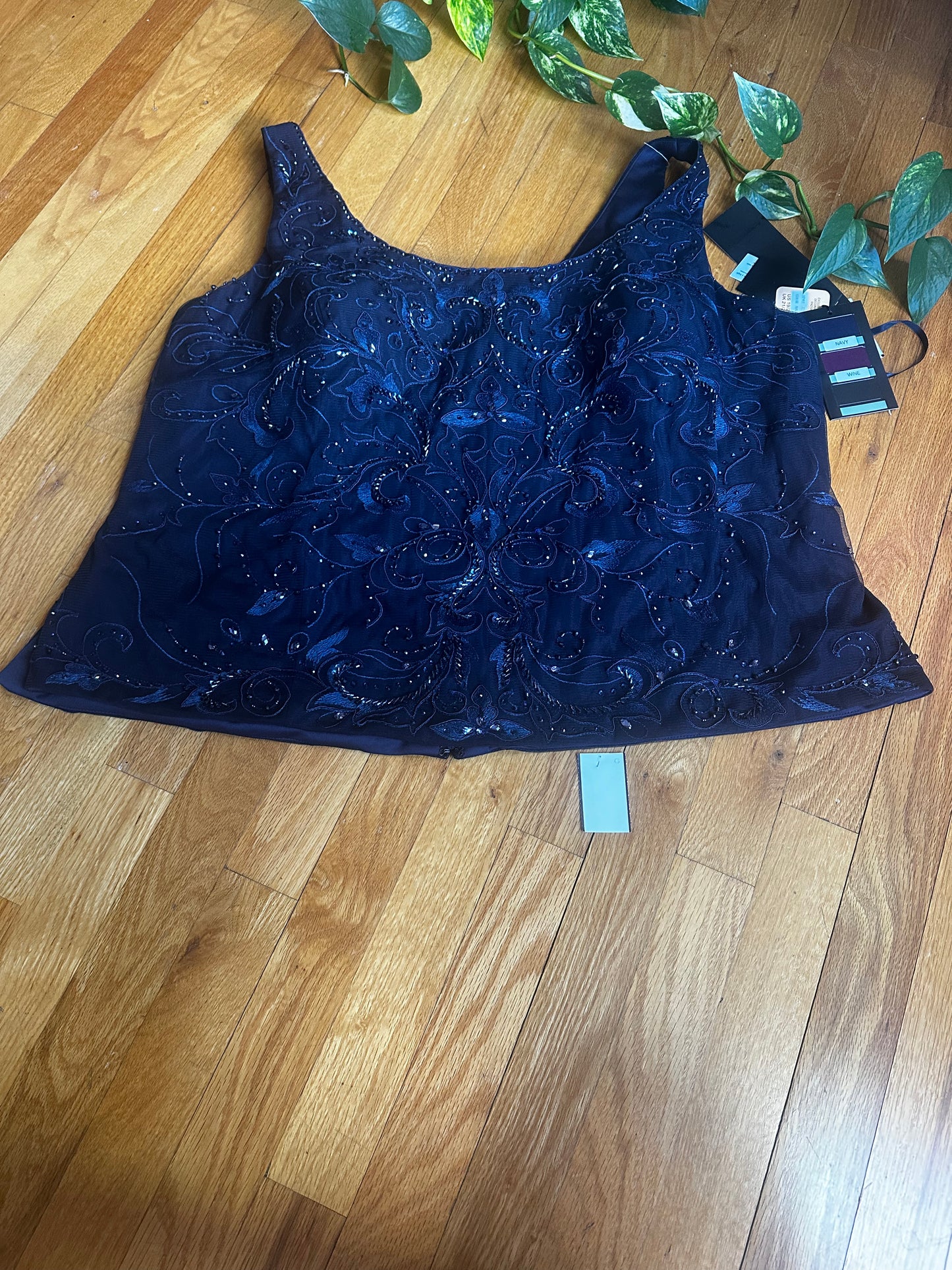 MGNY navy blue top Sz 20