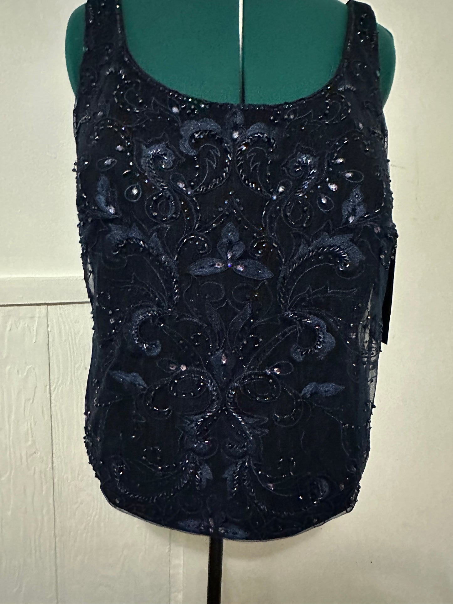 MGNY navy blue top Sz 20