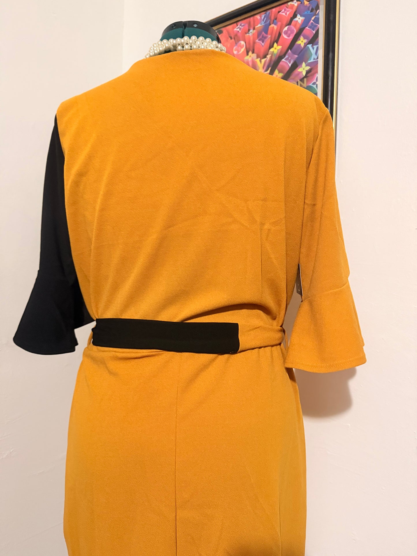 Glow Passion color block dress