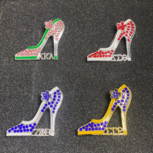 0423 SORORITY RHINESTONE SHOE BROOCH