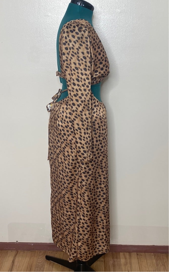 NWT Animal Print Cutout Dress SZ L