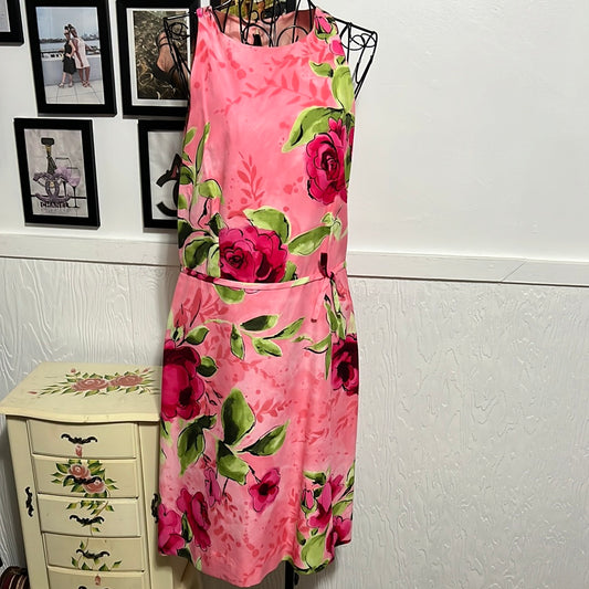 Pink Floral dress Sz 10/44