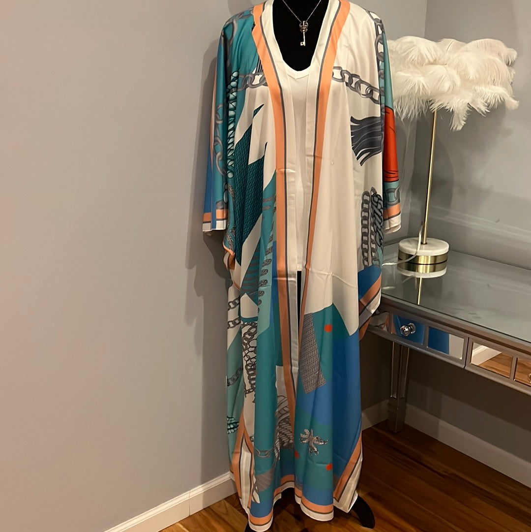 Kimono NWT Blue and Teal