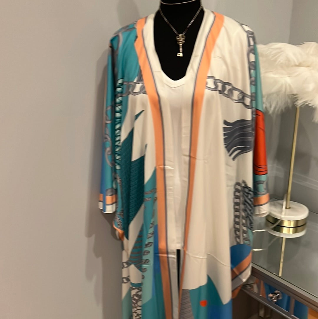 Kimono NWT Blue and Teal