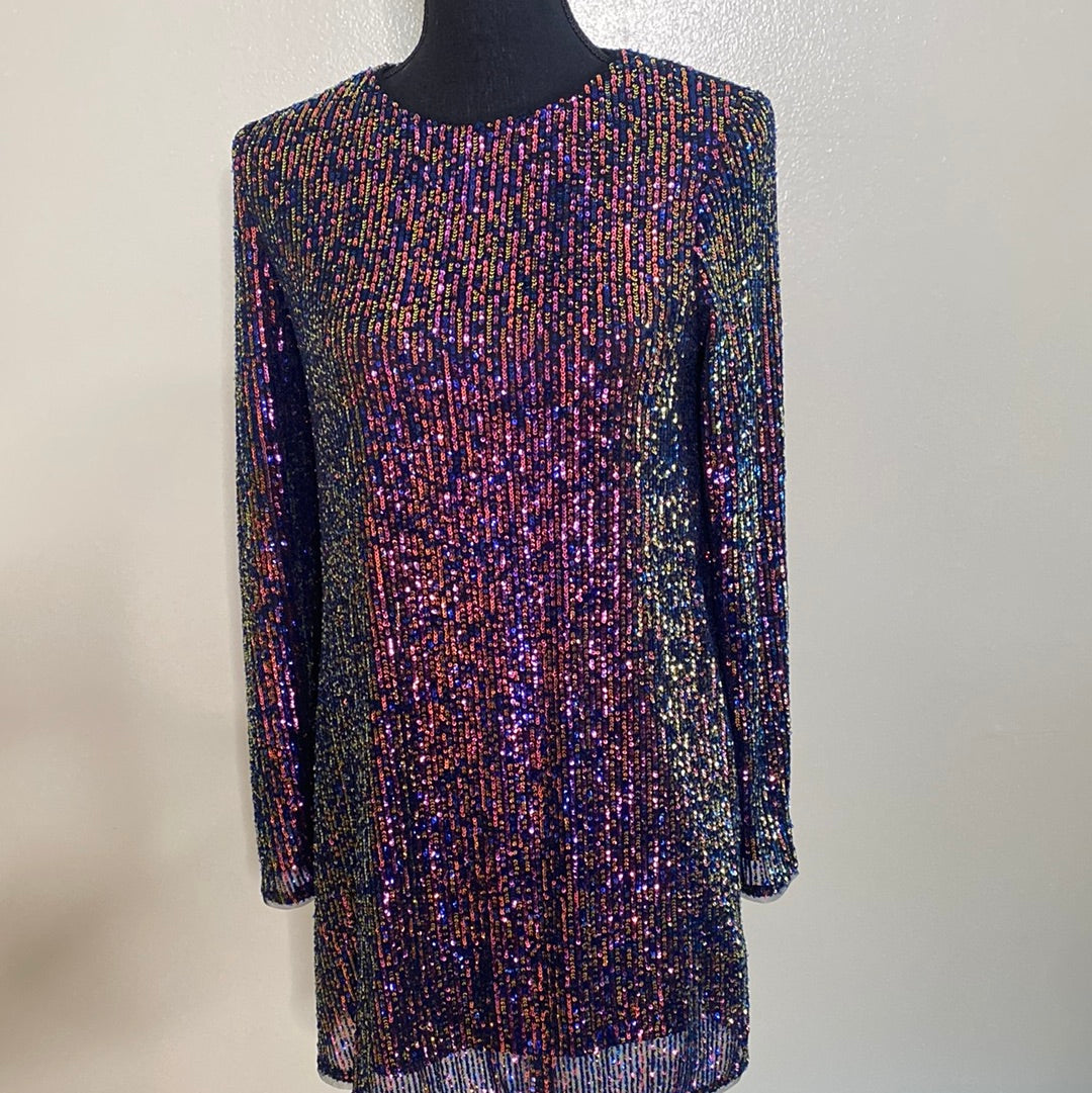 823 TFFNC NWT SEQUIN  EVENING MINI DRESS NWT SZ 10