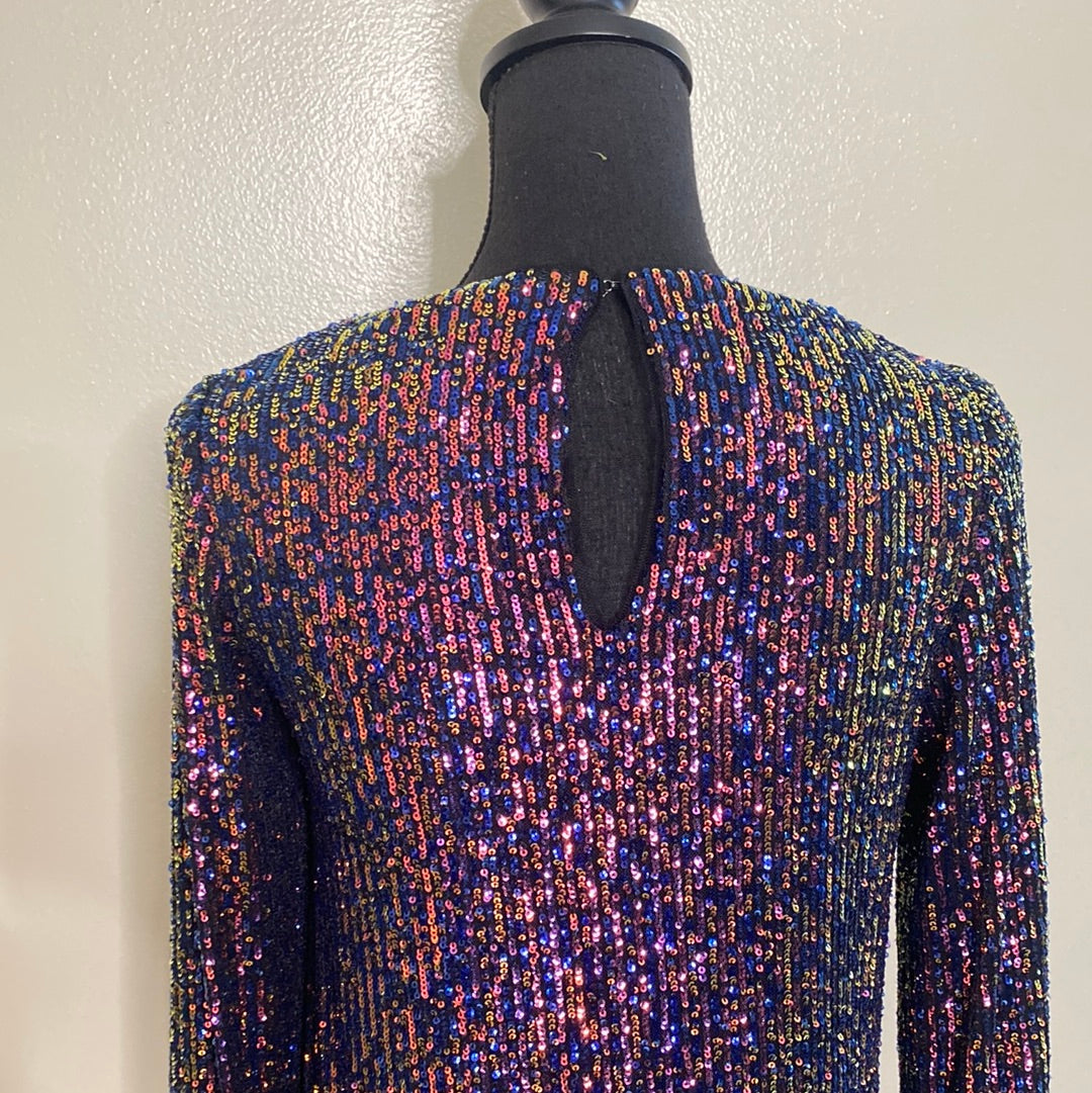 823 TFFNC NWT SEQUIN  EVENING MINI DRESS NWT SZ 10