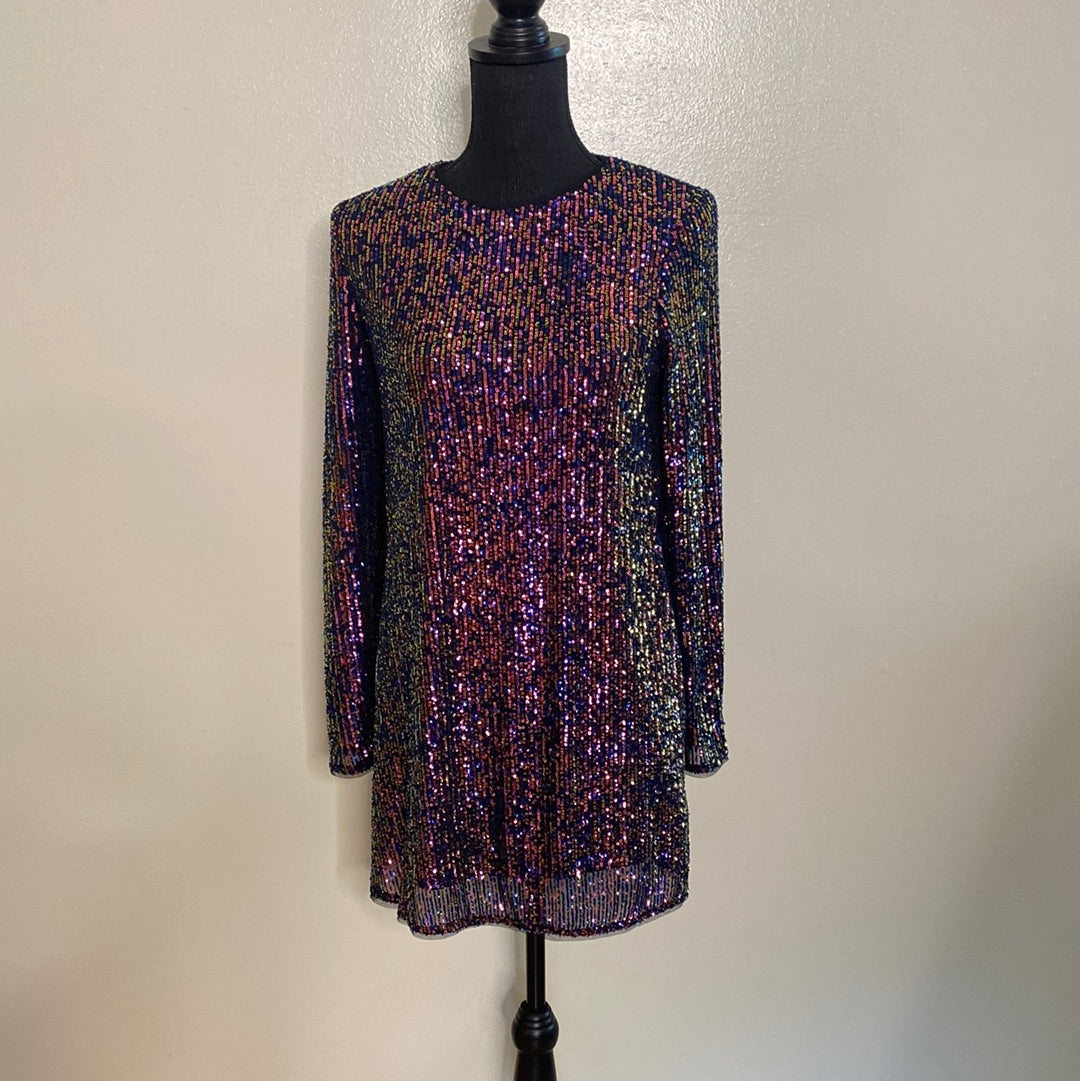 823 TFFNC NWT SEQUIN  EVENING MINI DRESS NWT SZ 10