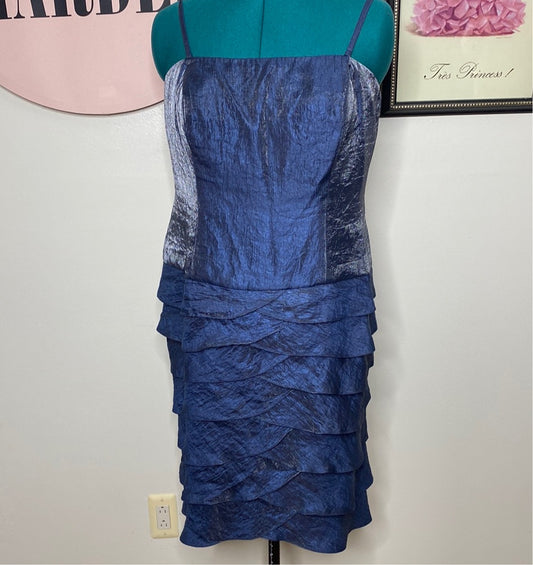 PERIWINKLE BLUE IRIDESCENT EVENING/COCKTAIL DRESS SZ 16W