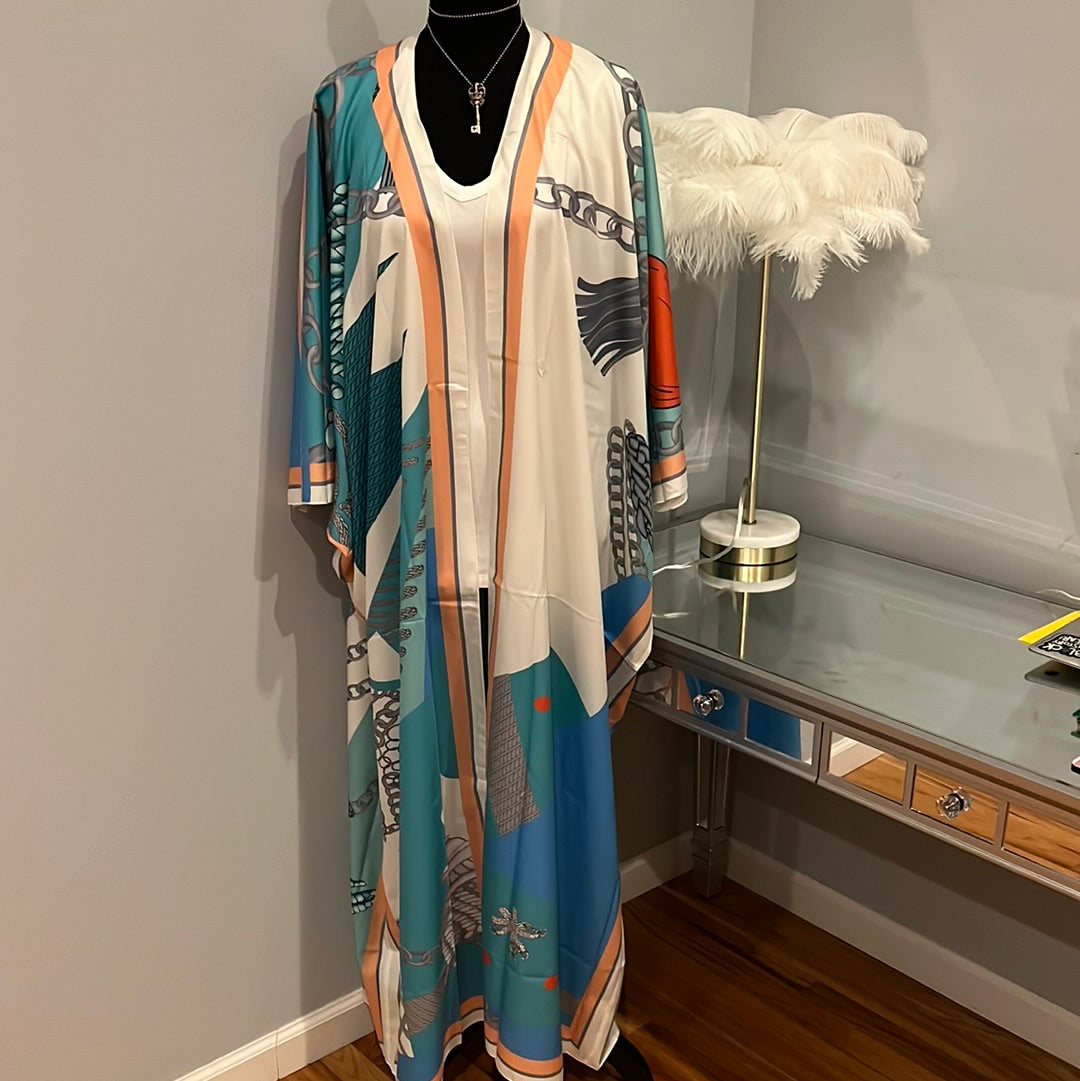 Kimono NWT Blue and Teal