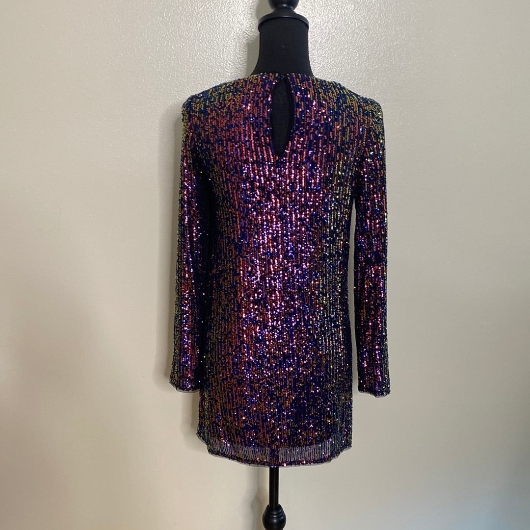 823 TFFNC NWT SEQUIN  EVENING MINI DRESS NWT SZ 10