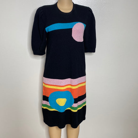 912 ROBERTA FASHION MULTICOLOR SWEATER DRESS SZ M